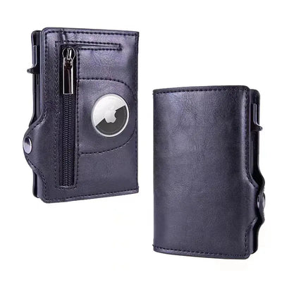 2022 Men Women Credit Card Holder Anti Rfid Protection Wallet Leather Slim Mini Wallet Metal Aluminum Business id Card Case Bag