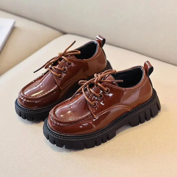 Wednesday Addams Shoes Cosplay Baby Girls Lmitation Leather Shoes 2023 New Black Cosplay Shoes Princess Dress Shoes 2-16 Years