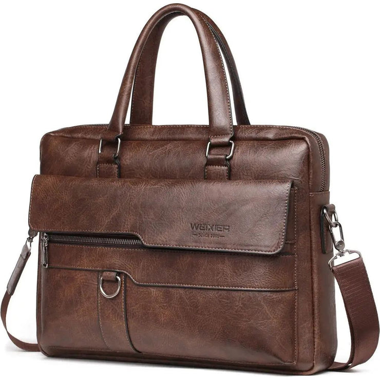 Peaker Men's Briefcase Bag for Documents Leather Luxury Brand Men's Business Travel Bag A4 Document Organizer Men handbag