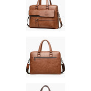 Peaker Men's Briefcase Bag for Documents Leather Luxury Brand Men's Business Travel Bag A4 Document Organizer Men handbag