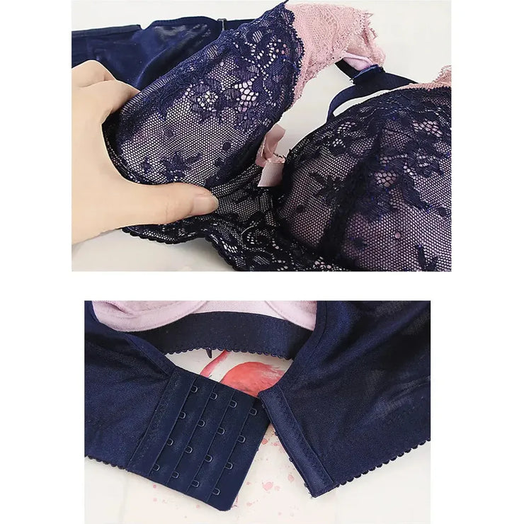 Fikoo Lace Bras for Women Push up Sexy Soft Underwire Bra C D Cup Brassiere Underwear 36 38 40 44 50