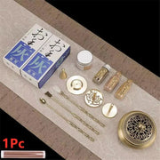 Brass Incense Set Wax Melt Incense Burner Home Portable Hand Fragrance Powder Making Incense Burner Seal Moulding Tools