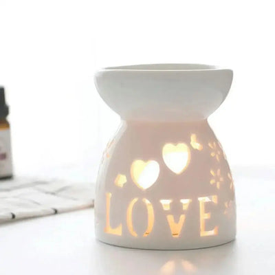Wax Melt Essential Oil Burner, Ceramic Aroma Burners Diffuser Holder Aromatherapy Tarts Assorted Wax Scented Candle Warmer