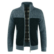 Men's Sweaters Jackets Autumn Winter Thick Warm Cardigan Thick Warm Faux Fur Wool Coats Casual Slim Zipper Knitwear Sweater coat
