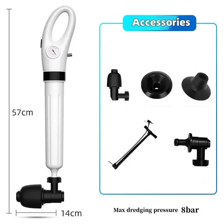 High-Pressure Sewer Dredge Clogged Remover Pipe Toilet Plungers Drain Blaster  Air Drain Cleaner Manual Pneumatic Dredge Tools
