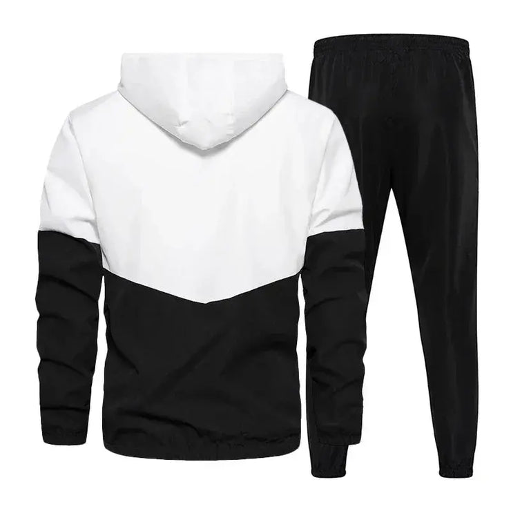 Brand Men Tracksuit Casual Set Autumn Male Joggers Hooded Sportswear Jackets+Pants 2 Piece Sets Hip Hop Running Sports Suit