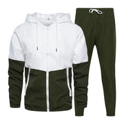 Brand Men Tracksuit Casual Set Autumn Male Joggers Hooded Sportswear Jackets+Pants 2 Piece Sets Hip Hop Running Sports Suit