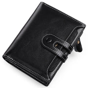SENDEFN Fashion Women Wallet Genuine Leather Lady Wallets Female Hasp Double Zipper Coin Purse ID Card Holder Short Wallet 304