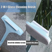 2 IN 1 Glass Cleaning Brush Car Windshield Home Window Glass Universal Detachable Squeegee Wiper Portable Cleaner Brushes Tool