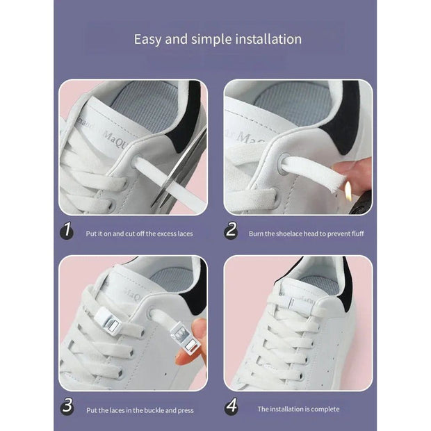 Elastic Laces Sneakers Magnetic Lock Shoe laces without ties Kids Adult 8MM Widened Flat No Tie Shoelaces for Shoes Accessories