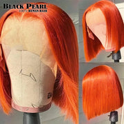 Ginger Lace Front Human Hair Wigs Glueless Wig Short Bob Wig Lace Front Human Hair Wig Pink 613 Blonde Bob Hair Wig Human Hair