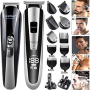 Kemei Hair Trimmer Electric Clipper Beauty Kit Multifunction Mens Shaver Beard Trimmer Cordless Cutting Machine LCD Display 5