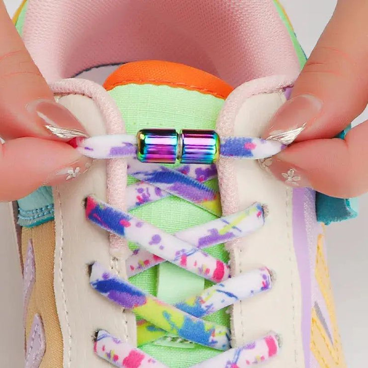 New Colorful Elastic laces Sneakers No tie Shoelace for Running Round Tennis Shoelaces without ties Kids Adult Shoes Accessories