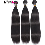Straight Human Hair Bundles Fashion Lady Pre-colored Hair Weave Natural Color Brazilian Human Hair Extensions 2/3/4 Pcs Non-Remy