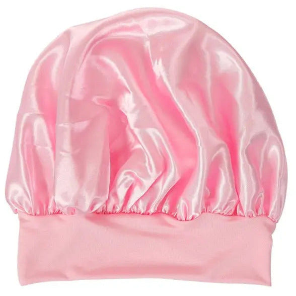 Women's Night Sleep Hair Caps Silky Bonnet Satin Double Layer Adjust Head Cover Hat For Curly Springy Hair Styling Accessories
