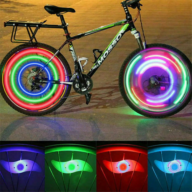 3 Lighting Mode LED Neon Bicycle Wheel Spoke Light Waterproof Color Bike Safety Warning Light Cycling Light Bicycle Accessories