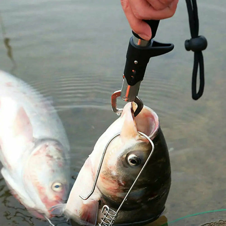 Clamp Grabber Fish Pliers Grab Fishing Tackle Box Accessory Tool (Black)