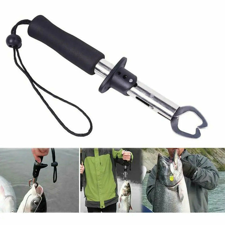 Clamp Grabber Fish Pliers Grab Fishing Tackle Box Accessory Tool (Black)