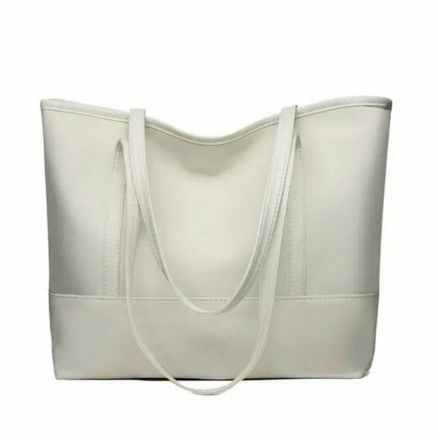 Fashion PU Leather Splicing Commuter Totes Simple Oxford Women Shoulder bag Popular Simple Female Daily Bag