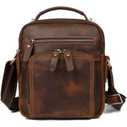 Full Grain Cowhide Leather Vintage Shoulder Messenger Bag Crossbody Bag for Men