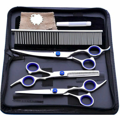 Professional Hairdressing Scissors Kit Hair Styling Tool Hair Scissors Tail Comb Hair Cape Hair Cutter