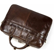 Travel Men Genuine Leather Handbag Male Business Briefcase for 15.6 inch Laptop Fashion Real Cowhide Leather Shoulder Bag