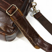 Travel Men Genuine Leather Handbag Male Business Briefcase for 15.6 inch Laptop Fashion Real Cowhide Leather Shoulder Bag